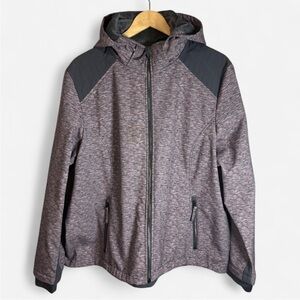 Free Country Women's Heathered Pink and Grey Performance Jacket Size XXL